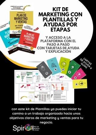 KIT DE MARKETING con plantillas -spiral plan de marketing